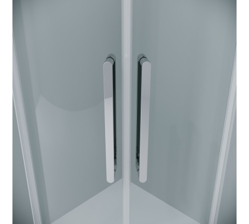 Душевое ограждение Grossman Classic 301.K33.04.1010.10.00 (100х100х195) четверть круга,раздвижная,хром,стекло прозрачное