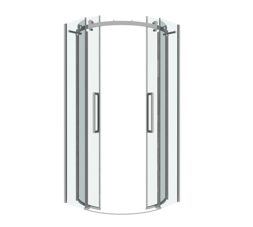 Душевое ограждение Grossman Classic 301.K33.04.1010.10.00 (100х100х195) четверть круга,раздвижная,хром,стекло прозрачное