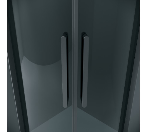 Душевое ограждение Grossman Classic 301.K33.04.9090.21.10 (90х90х195) четверть круга,раздвижная,черный матовый,стекло тонированное