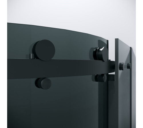 Душевое ограждение Grossman Classic 301.K33.04.9090.21.10 (90х90х195) четверть круга,раздвижная,черный матовый,стекло тонированное