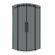 Душевое ограждение Grossman Classic 301.K33.04.9090.21.10 (90х90х195) четверть круга,раздвижная,черный матовый,стекло тонированное
