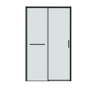 Дверь в нишу Grossman Style 100.K33.05.120.21.02 (120х195) черный матовый,стекло шиншилла,раздвижная