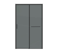 Дверь в нишу Grossman Style 100.K33.05.120.21.10 (120х195) черный матовый,стекло тонированное,раздвижная