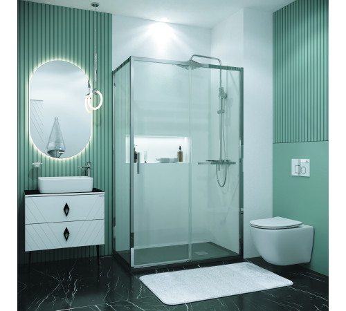 Боковая стенка Grossman Style 200.K33.05.70.10.00 (70х195) хром,стекло прозрачное