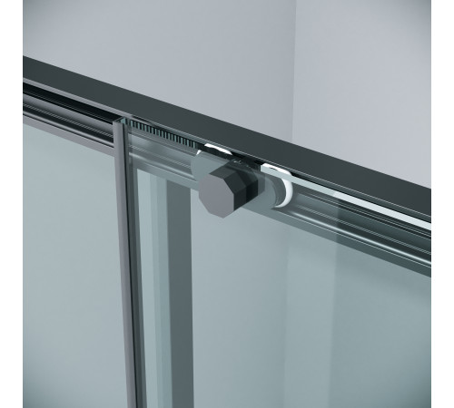 Душевое ограждение Grossman Style 100.K33.05.120.21.00-200.K33.05.80.21.00 (120х80х195) раздвижная,черный матовый,стекло прозрачное