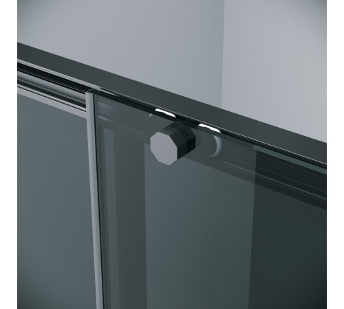 Душевое ограждение Grossman Style 100.K33.05.130.21.10-200.K33.05.90.21.10 (130х90х195) раздвижная,черный матовый,стекло тонированное