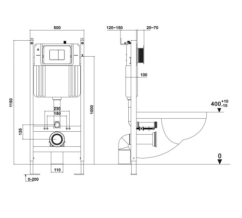 Инсталляция для подвесного унитаза Grossman 900.K31.02.000