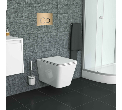 Комплект 3 в 1: Grossman инсталляция 900.K31.01.000+клавиша 700.K31.01.310.310 золото матовый+унитаз GR-4414S