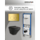 Комплект 3 в 1: Grossman инсталляция 900.K31.01.000+клавиша 700.K31.01.300.300 золото глянцевый+унитаз GR-4440BMS