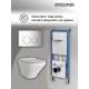 Комплект 3 в 1: Grossman инсталляция 900.K31.01.000+клавиша 700.K31.01.100.100 хром глянцевый+унитаз GR-4440S
