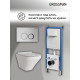 Комплект 3 в 1: Grossman инсталляция 900.K31.01.000+клавиша 700.K31.01.110.110 хром матовый+унитаз GR-4440S