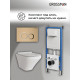 Комплект 3 в 1: Grossman инсталляция 900.K31.01.000+клавиша 700.K31.01.310.310 золото матовый+унитаз GR-4440S