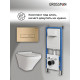 Комплект 3 в 1: Grossman инсталляция 900.K31.01.000+клавиша 700.K31.03.310.310 золото матовый+унитаз GR-4440S