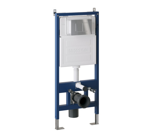 Комплект 3 в 1: Grossman инсталляция 900.K31.01.000+клавиша 700.K31.04.10M.10M хром глянцевый+унитаз GR-4440S