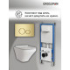 Комплект 3 в 1: Grossman инсталляция 900.K31.01.000+клавиша 700.K31.05.32M.32M золото сатиновый+унитаз GR-4440S