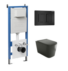 Комплект 3 в 1: Grossman инсталляция 900.K31.01.000+клавиша 700.K31.04.21M.21M черный матовый+унитаз GR-4441BMS