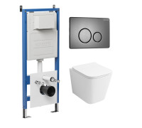 Комплект 3 в 1: Grossman инсталляция 900.K31.01.000+клавиша 700.K31.05.42M.42M графит сатиновый+унитаз GR-4441S