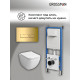Комплект 3 в 1: Grossman инсталляция 900.K31.01.000+клавиша 700.K31.03.300.300 золото глянцевый+унитаз GR-4447S