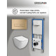 Комплект 3 в 1: Grossman инсталляция 900.K31.01.000+клавиша 700.K31.03.310.310 золото матовый+унитаз GR-4447S