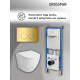 Комплект 3 в 1: Grossman инсталляция 900.K31.01.000+клавиша 700.K31.01.300.300 золото глянцевый+унитаз GR-4455SQ