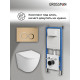 Комплект 3 в 1: Grossman инсталляция 900.K31.01.000+клавиша 700.K31.01.310.310 золото матовый+унитаз GR-4455S
