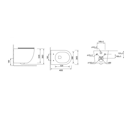 Комплект 3 в 1: Grossman инсталляция 900.K31.01.000+клавиша 700.K31.04.12M.12M хром сатиновый+унитаз GR-4455SQ