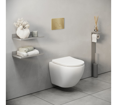 Комплект 3 в 1: Grossman инсталляция 900.K31.01.000+клавиша 700.K31.05.32M.32M золото сатиновый+унитаз GR-4455S