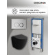 Комплект 3 в 1: Grossman инсталляция 900.K31.01.000+клавиша 700.K31.01.110.110 хром матовый+унитаз GR-4455BMSQ