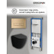 Комплект 3 в 1: Grossman инсталляция 900.K31.01.000+клавиша 700.K31.03.310.310 золото матовый+унитаз GR-4455BMSQ