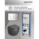 Комплект 3 в 1: Grossman инсталляция 900.K31.01.000+клавиша 700.K31.01.100.100 хром глянцевый+унитаз GR-4455GMS