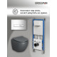 Комплект 3 в 1: Grossman инсталляция 900.K31.01.000+клавиша 700.K31.03.100.100 хром глянцевый+унитаз GR-4455GMS