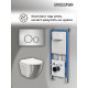 Комплект 3 в 1: Grossman инсталляция 900.K31.01.000+клавиша 700.K31.05.12M.12M хром сатиновый+унитаз GR-4455SWS