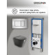 Комплект 3 в 1: Grossman инсталляция 900.K31.01.000+клавиша 700.K31.04.12M.12M хром сатиновый+унитаз GR-4477BMS