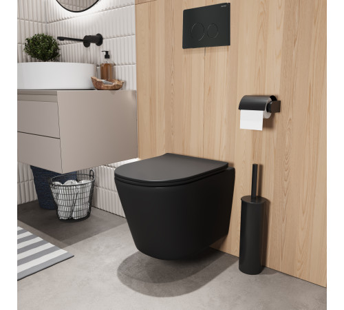 Комплект 3 в 1: Grossman инсталляция 900.K31.01.000+клавиша 700.K31.05.21M.21M черный матовый+унитаз GR-4477BMSQ