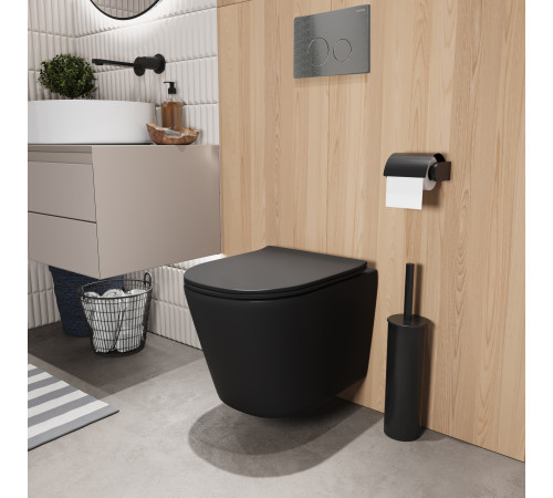 Комплект 3 в 1: Grossman инсталляция 900.K31.01.000+клавиша 700.K31.05.42M.42M графит сатиновый+унитаз GR-4477BMSQ