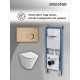 Комплект 3 в 1: Grossman инсталляция 900.K31.01.000+клавиша 700.K31.01.310.310 золото матовый+унитаз GR-4477S