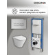 Комплект 3 в 1: Grossman инсталляция 900.K31.01.000+клавиша 700.K31.03.110.110 хром матовый+унитаз GR-4477SQ