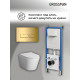 Комплект 3 в 1: Grossman инсталляция 900.K31.01.000+клавиша 700.K31.03.300.300 золото глянцевый+унитаз GR-4478S