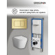 Комплект 3 в 1: Grossman инсталляция 900.K31.01.000+клавиша 700.K31.04.32M.32M золото сатиновый+унитаз GR-4478SQ