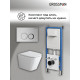Комплект 3 в 1: Grossman инсталляция 900.K31.01.000+клавиша 700.K31.01.110.110 хром матовый+унитаз GR-4479SQ