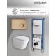 Комплект 3 в 1: Grossman инсталляция 900.K31.01.000+клавиша 700.K31.01.310.310 золото матовый+унитаз GR-4479SQ