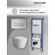 Комплект 3 в 1: Grossman инсталляция 900.K31.01.000+клавиша 700.K31.03.110.110 хром матовый+унитаз GR-4479SQ