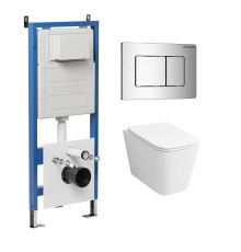 Комплект 3 в 1: Grossman инсталляция 900.K31.01.000+клавиша 700.K31.04.10M.10M хром глянцевый+унитаз GR-4479SQ