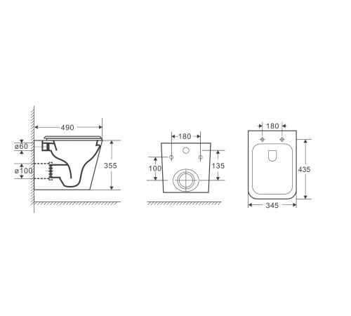 Комплект 3 в 1: Grossman инсталляция 900.K31.01.000+клавиша 700.K31.04.10M.10M хром глянцевый+унитаз GR-4479SQ