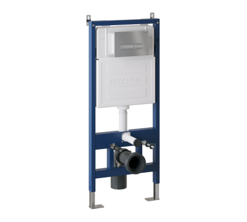 Комплект 2 в 1: Grossman инсталляция Pragma 900.K31.01.000+клавиша смыва 700.K31.03.110.110 хром матовый