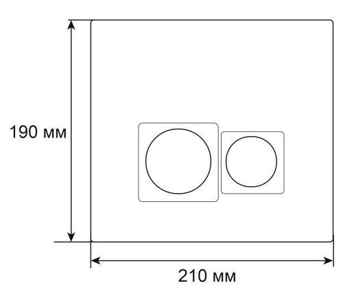 Клавиша смыва Grossman Pragma 700.K31.03.210.210 черный матовый