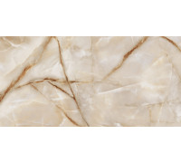 Керамогранит LCM 60120ORO11P Onyx Royal Latte 60x120 бежевый полированный под камень