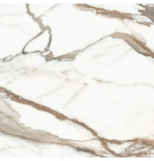 Керамогранит New Trend D60209M Calacatta Premium 60x60 белый / коричневый матовый / карвинг под мрамор