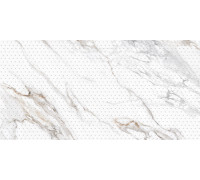 Декоративная плитка New Trend DW36ITS15 Intensity 30x60 белая глянцевая под мрамор / с орнаментом