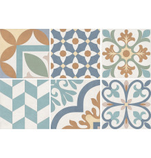 Керамогранит New Trend GP2020DMX55 Design Art Mix 4 20x20 микс матовый с орнаментом